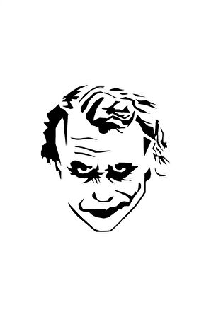 Joker Kafa Sticker Oto Motor Laptop Duvar Folyo Sticker 10x11 Cm