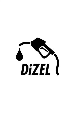 Dizel Pompa Sticker (OTO-MOTOR-LAPTOP-DUVAR-DEKOR) 30 X 30 Cm
