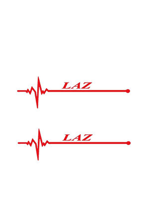 Nabız Ritm Oto Cam Sticker Laz 30 X 8 Cm