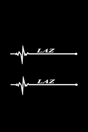 Nabız Ritm Oto Cam Sticker Laz 30 X 8 Cm