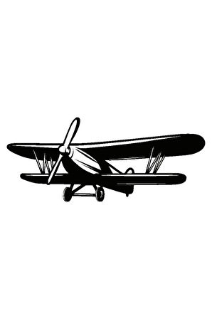 Pervaneli Uçaklar Oto Motor Laptop Duvar Folyo Sticker (TİP 8) 10x4 Cm