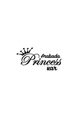 Arabada Princess Var Sticker (Oto-Motor-Laptop-Duvar-Dekor) 10 x 5 cm