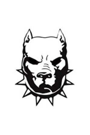 Byr002 Pitbull Oto Motor Laptop Duvar Folyo Sticker 10X12 Cm [Efsngrck]