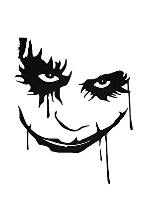 Joker Yüzü Maske Oto Motor Laptop Duvar Folyo Sticker 60 X 72 Cm