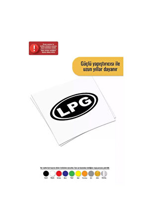 Lpg Sticker Oto Motor Laptop Duvar Folyo Sticker 10 X 7 Cm