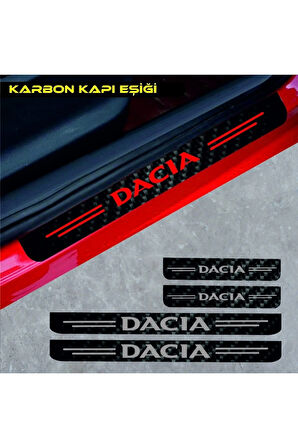 Findit Dacia Sandero Karbon Kapı Eşiği Oto Sticker 4 Adet