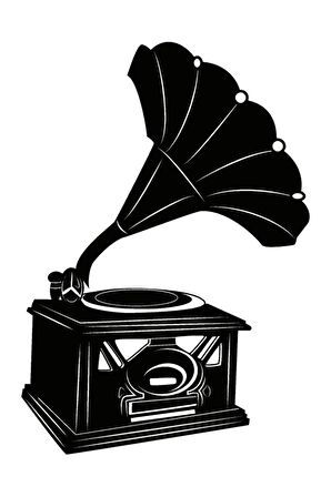 Nostaljik Gramofon (Oto-Motor-Laptop-Duvar-Dekor) 10 x 14 Cm