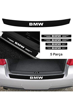 Bmw X5 İçin özel yeni uyumlu Aksesuar Oto Bağaj Ve Kapı Eşiği özel yeni sticker Set Karbon