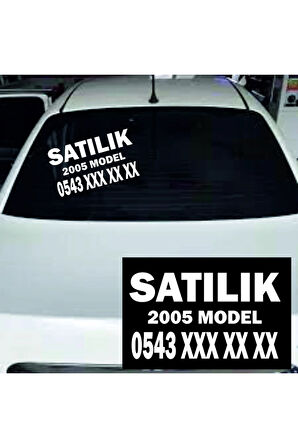 SATILIK Araba Yazısı Kişiye Özel 30x20 ölçülerinde (1ADET) Beyaz