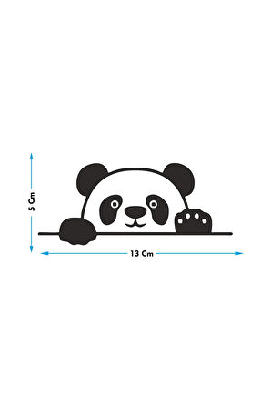 Panda Camdan Bakan Panda Oto Cam Yazısı 13x5 Cm Araba Arkası Sticker Oto Cam Sticker Yazı Modelleri