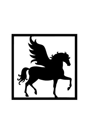 Byr002 Unicorn Çerçeve Sticker Oto Motor Laptop Duvar Folyo Sticker 25X25 Cm [Efsngrck]