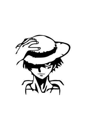 One Piece Monkey Sticker Oto Motor Laptop Duvar Folyo Sticker 40x44 cm