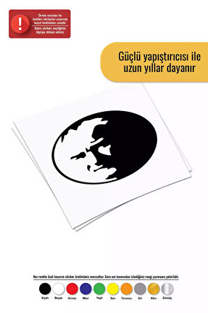 Kemal Atatürk Yuvarlak İçinde - Araç, Oto, Laptop, Duvar Uyumlu Sticker 20*20 Cm