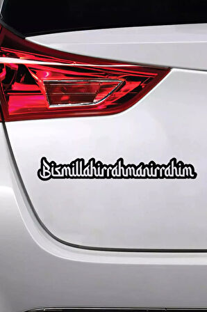 Besmele - Araç, Oto, Laptop, Duvar Uyumlu Sticker 10*2 Cm