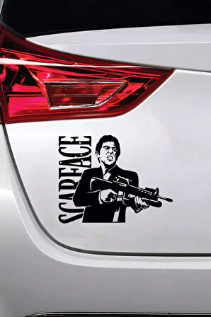 Scarface Sticker Oto Motor Laptop Duvar Folyo Sticker 50 X 40 Cm