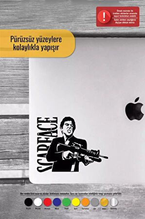 Scarface Sticker Oto Motor Laptop Duvar Folyo Sticker 50 X 40 Cm