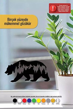 Ayı Off Road - Araç, Oto, Laptop, Duvar Uyumlu Sticker 10*5 Cm