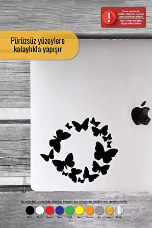 Kelebekler - Araç, Oto, Laptop, Duvar Uyumlu Sticker 10*9 Cm