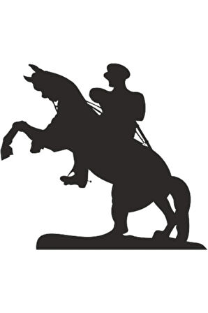 Mustafa Kemal Atatürk Tasarım Araç Arkası özel yeni sticker Siyah 20*15 Cm