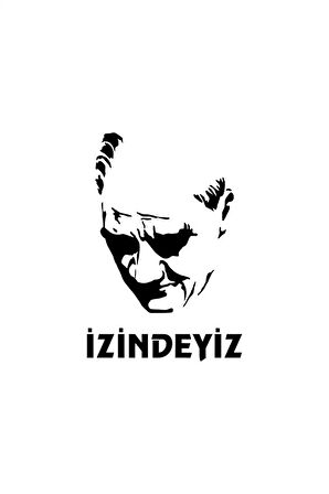 Atam İzindeyiz Oto özel yeni sticker Siyah 25 x 35 cm