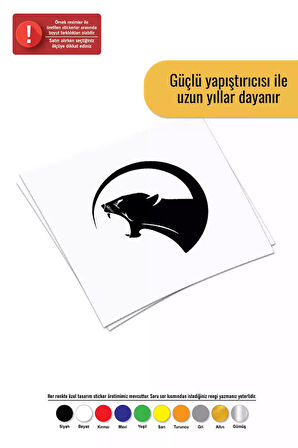 Puma Yuvarlak Araç Oto Laptop Duvar Uyumlu Sticker 40*40cm
