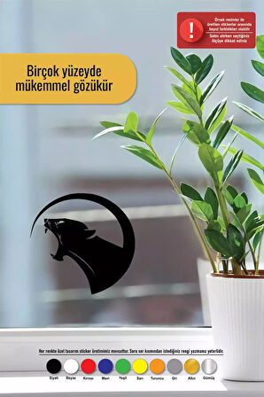Puma Yuvarlak Araç Oto Laptop Duvar Uyumlu Sticker 40*40cm