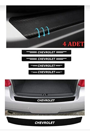 Chevrolet Lacetti İçin Uyumlu Aksesuar Oto Kapı Eşiği Sticker Karbon 4 Adet