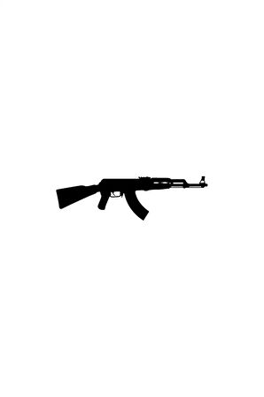 Ak47 Kalaşnikof - Araç, Oto, Laptop, Duvar Uyumlu Sticker 10*2 Cm
