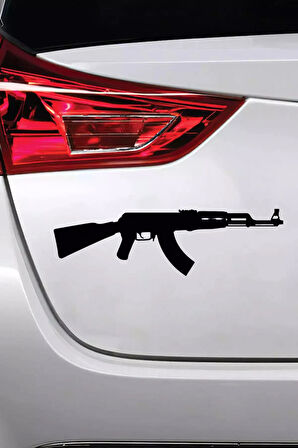 Ak47 Kalaşnikof - Araç, Oto, Laptop, Duvar Uyumlu Sticker 10*2 Cm