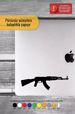 Ak47 Kalaşnikof - Araç, Oto, Laptop, Duvar Uyumlu Sticker 10*2 Cm