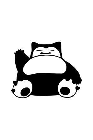 Snorlax Pokemon - Araç, Oto, Laptop, Duvar Uyumlu Sticker 15*12 Cm