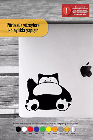 Snorlax Pokemon - Araç, Oto, Laptop, Duvar Uyumlu Sticker 15*12 Cm