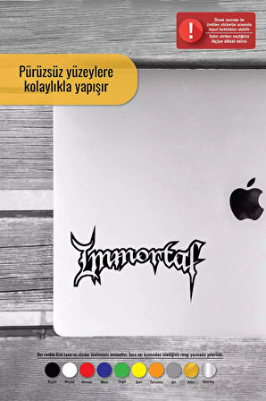 Immortal - Araç, Oto, Laptop, Duvar Uyumlu Sticker 70*42 Cm
