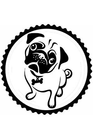 Sevimli Köpek Tasarım 1.Model Sticker 10 x 10 cm