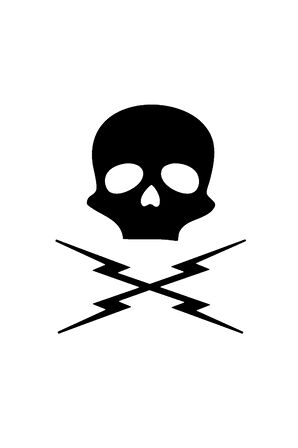 Ölüm Tehlikesi Sticker (Oto-Motor-Laptop-Duvar-Dekor) 15 x 5 cm