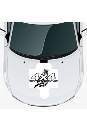 Off Road 4X4 Oto Kaput Sticker 30 X 18 Cm