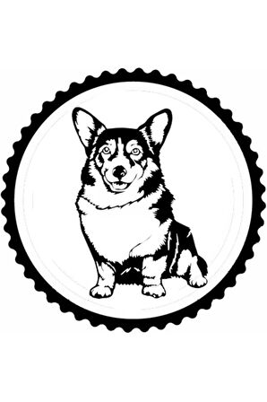 Sevimli Köpek Tasarım 2.Model Sticker 10 x 10 cm