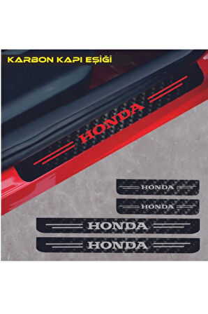 Honda Civic Uyumlu Karbon Kapı Eşiği Koruyucu 4'lü Set