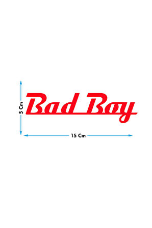 Bad Boy Kötü Çocuk Oto Cam Yazısı 15x5 Cm Araba Arkası Sticker Oto Cam Yazısı Kırmızı Siyah