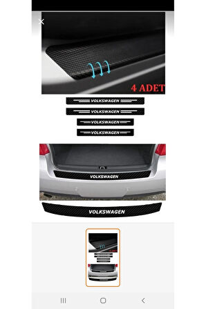 Volkswagen Passat Karbon Kapı Eşiği Oto Sticker 4 Adet
