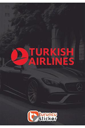 Thy -turkish Airlines - Türk Havayolları Sponsor Marka Araba-motosiklet Etiket Sticker 20x5,5cm