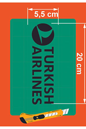 Thy -turkish Airlines - Türk Havayolları Sponsor Marka Araba-motosiklet Etiket Sticker 20x5,5cm