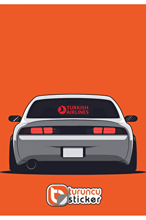 Thy -turkish Airlines - Türk Havayolları Sponsor Marka Araba-motosiklet Etiket Sticker 20x5,5cm