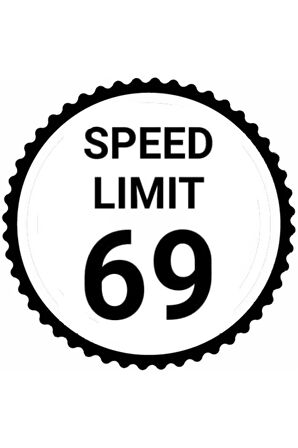 Hız Limiti 69 Tasarım Sticker 10 x 10 cm