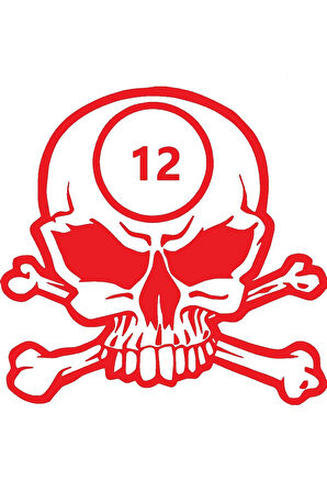 Hedef 12 Kuru Kafa Sticker (Oto-Motor-Laptop-Duvar-Dekor) 10 x 10 cm