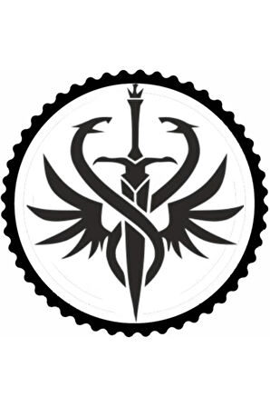 Kılıç Ve Yılan Tasarım Sticker 10 x 10 cm