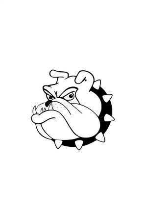 Sinirli Bulldog Sticker Oto Motor Laptop Duvar Folyo Sticker 30x30 cm