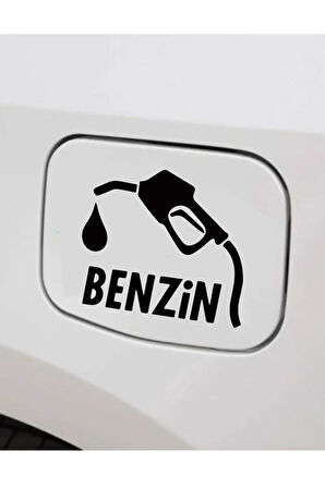 Oto Yakıt Depo Kapağı özel yeni sticker Siyah 12Cm