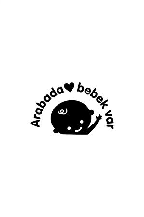Arabada Bebek var Sticker (Oto-Motor-Laptop-Duvar-Dekor) 10 x 6 cm
