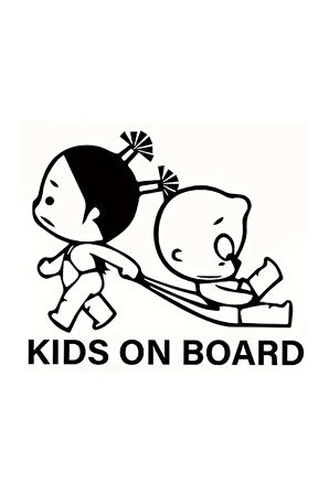 Xpetrana- Kids On Board Oto Arka Cam Sticker 10 X 8 Cm